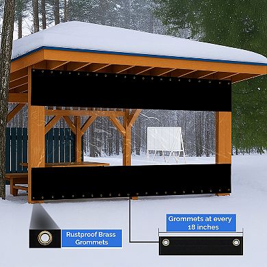 Covers&All Outdoor Panel Curtain, Curtain, Waterproof & Weather Resistant Tarp