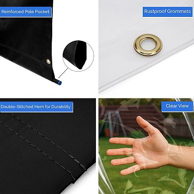 Covers&All Outdoor Panel Curtain, Curtain, Waterproof & Weather Resistant Tarp