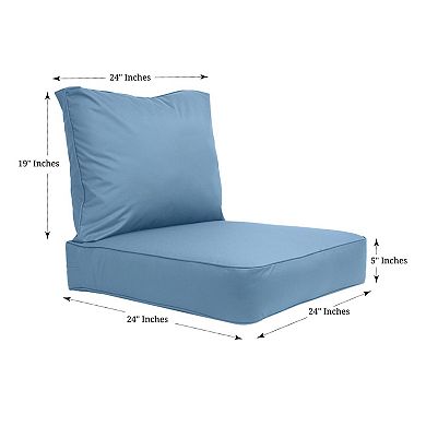 Covers&All Outdoor Seat Cushion Set, , Water Repellant Replacement Chair Cushions