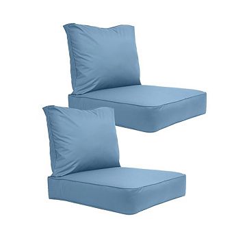 Covers&All Outdoor Seat Cushion Set, Water Repellant Replacement Chair Cushions