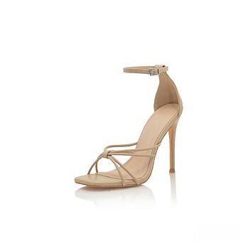 Minimalist Strappy Ankle-Strap Stiletto Heel Sandals