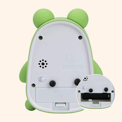 Cute Mechanical Alarm Clock, Non-Tick Movement, 3D Frog Shape Design for Teens 4.1"x1.6"x5.5"
