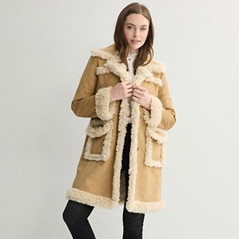 Women's Farmers Market Faux Fur Lined Suede Jacket