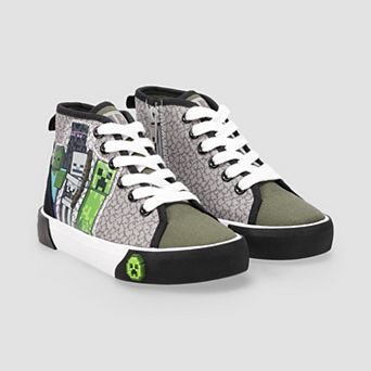 Minecraft Little Kid Boys High Top Lace-Up Sneakers