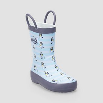Bluey Toddler Boys Rain Boots With Pull-On Handles