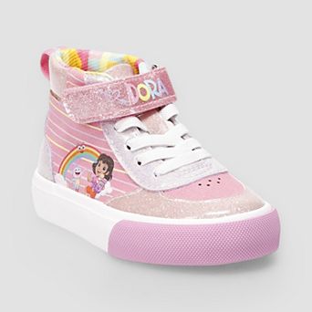 Dora the Explorer Toddler Girls High Top Lace-Up Sneakers