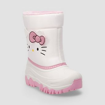 Hello Kitty Toddler Girls Insulated Snow Boots With Bow Accent