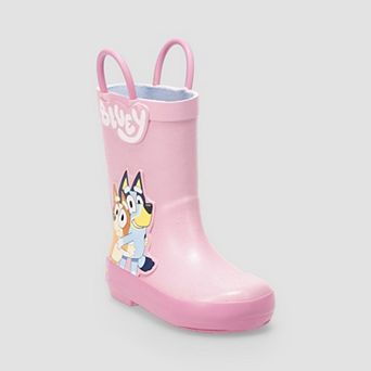 Bluey Toddler Girls Rain Boots With Pull-On Handles