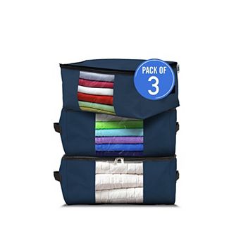Covers&All Storage Bags, Set of 3, 90 litres Heavy Duty Storage Organizer, Waterproof UV-Resistant