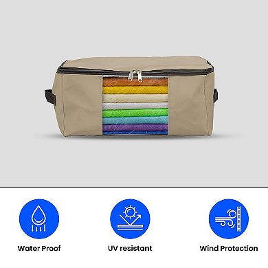 Covers&All Storage Bags, Set of 3, 90 litres Heavy Duty Storage Organizer, Waterproof UV-Resistant