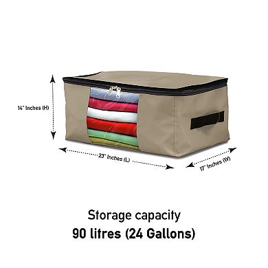 Covers&All Storage Bags, Set of 3, 90 litres Heavy Duty Storage Organizer, Waterproof UV-Resistant
