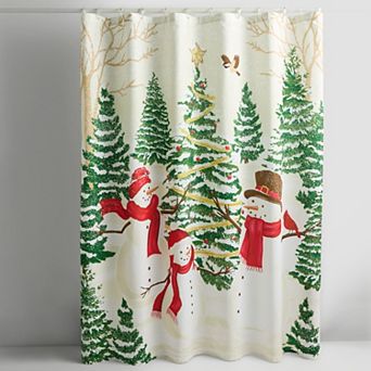 St. Nicholas Square® Yuletide Snowman Shower Curtain