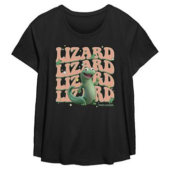 Women's Plus Sonoma Goods For Life® Lizard Graphic Short Sleeve Scoop Hem Flow Tee