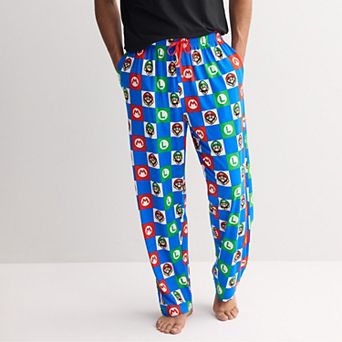 Men's Super Mario Checker Pajama Pants