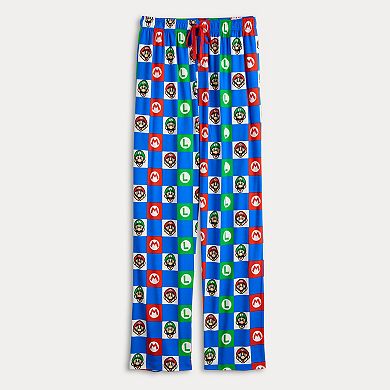 Men's Super Mario Checker Pajama Pants