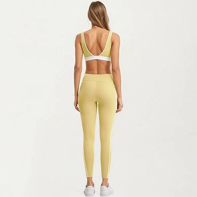 Women's Athletic Leggings with Side Pocket Stretch Workout Running Yoga Pants for Training