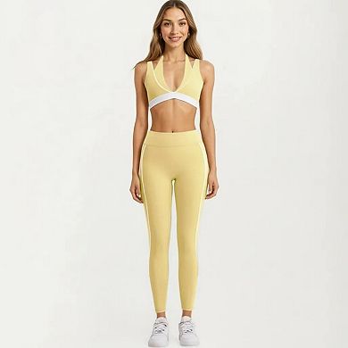 Women's Athletic Leggings with Side Pocket Stretch Workout Running Yoga Pants for Training