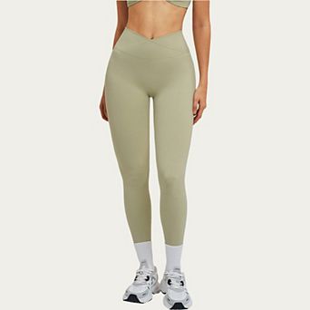 Women's High Waist Crossover Workout Leggings Stretch Athletic Yoga Pants for Training Fitness