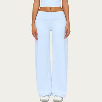 Women's High Waist Wide Leg Yoga Pants Stretch Lounge Workout Training Relaxed Athletic Pants