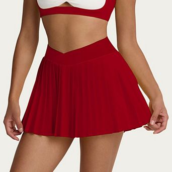 Women's Pleated Tennis Skort with Built In Shorts Athletic Skirt for Tennis Golf Running Workout