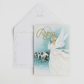 Punch Studio 18-Count Rejoice Angel Holiday Boxed Cards