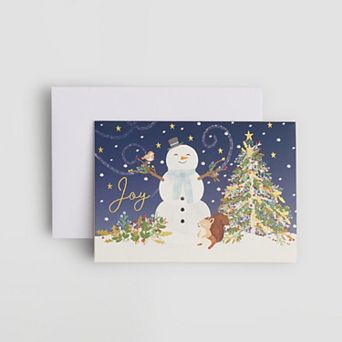 Punch Studio 16-Count Winter Snowman Holiday Boxed Cards