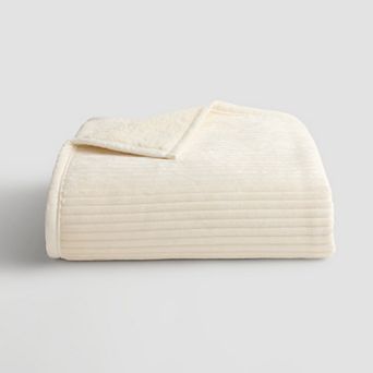 Cuddl Duds® Plush Ribbed Sherpa Throw Blanket