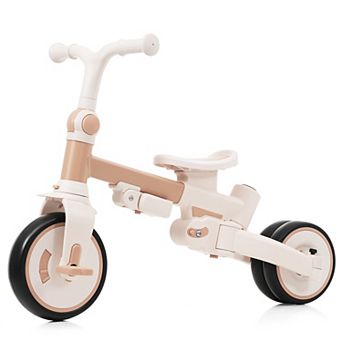 KWPZQEB 7 in 1 Canopy Foldable Baby Tricycle for 12-72 Months, Aluminium Alloy