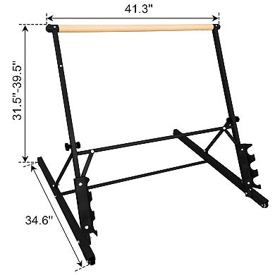 KWPZQEB 3.5FT Adjustable Range Solid Wood Ballet Barre