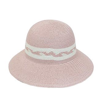 Max Studio Braided Straw Bucket Sun Hat