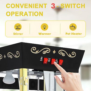 KWPZQEB 12 Ounce Popcorn Machine Cart Vintage Popcorn Machine