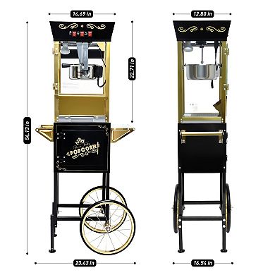 KWPZQEB 12 Ounce Popcorn Machine Cart Vintage Popcorn Machine