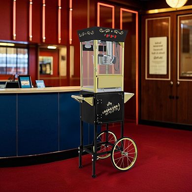 KWPZQEB 12 Ounce Popcorn Machine Cart Vintage Popcorn Machine