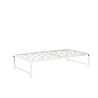 Kings Brand Furniture Twin Hi Riser Metal Platform Bed with Steel Slat Support Black