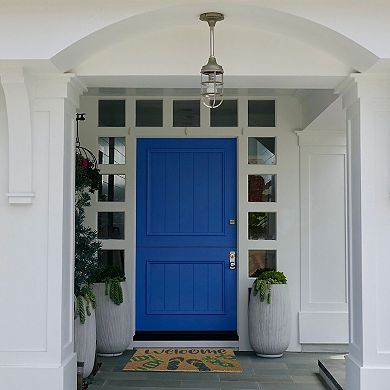 Kate Aurora Welcome Summer Flip Flops Bristled Outdoor Heavy Duty Welcome Mat