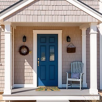 Kate Aurora Welcome Summer Flip Flops Bristled Outdoor Heavy Duty Welcome Mat