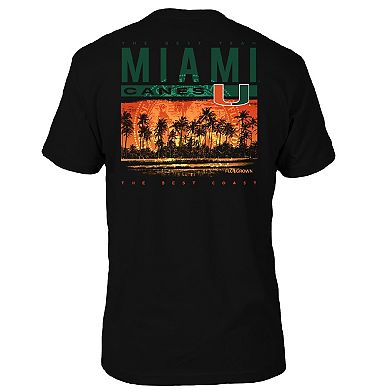 Men's FloGrown Black Miami Hurricanes Best Beach T-Shirt