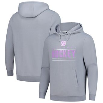 Men's Levelwear Gray NHL Hockey Fights Cancer Pulsar Off Season Tri-Blend Pullover Hoodie