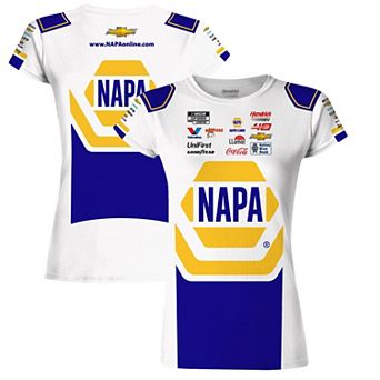 Women's Hendrick Motorsports Team Collection White/Blue Chase Elliott NAPA Uniform T-Shirt