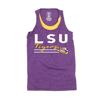 Girls Preschool Wes & Willy Purple LSU Tigers Racerback Tank Top