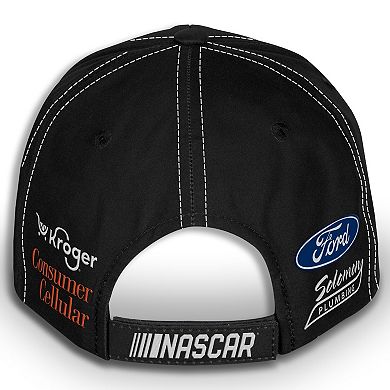 Unisex Checkered Flag Sports Black Brad Keselowski Blue Forge Alliance Uniform Adjustable Hat