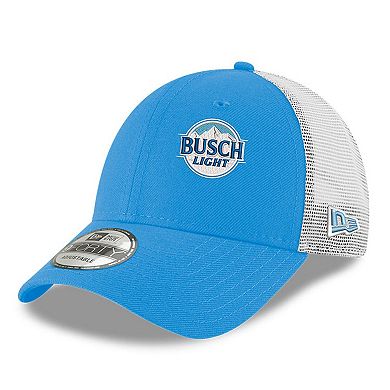 Men's New Era Blue Ross Chastain Busch Light 9FORTY Trucker Adjustable Hat