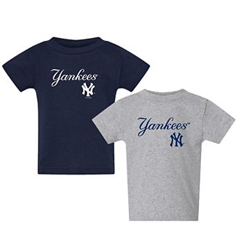 Toddler Navy/Gray New York Yankees Logo 2-Pack T-Shirt Set
