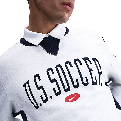 Men's Nike Heather Gray USMNT Standard Issue Pullover Sweatshirt