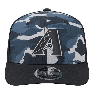 Men's New Era Black Arizona Diamondbacks Tonal Camo 9SEVENTY Stretch-Snap Hat