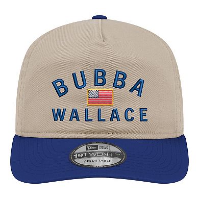 Men's New Era Khaki/Royal Bubba Wallace Flag 19TWENTY Adjustable Hat