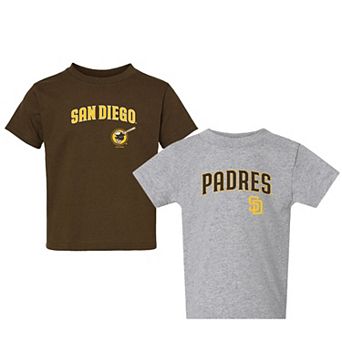 Toddler Brown/Gray San Diego Padres Logo 2-Pack T-Shirt Set