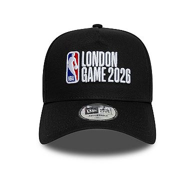 Men's New Era Black 2026 NBA Global Games London A-Frame 9FORTY Adjustable Hat