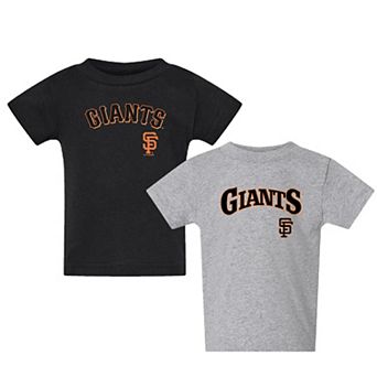 Toddler Black/Gray San Francisco Giants Logo 2-Pack T-Shirt Set