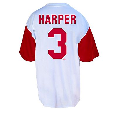 Men's Profile Bryce Harper White/Red Philadelphia Phillies Big & Tall Player Name & Number T-Shirt